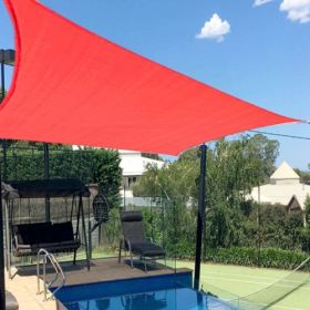 HDPE Sunshade Sail (10'x10') (Colors: Scarlet)